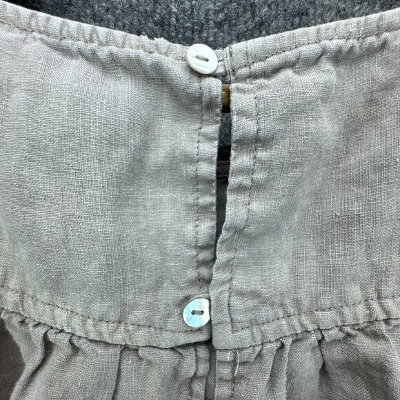 Artisan NY Dress Womens Small Gray Linen Sleeveless Lagenlook Eyelet Boho Casual - Picture 8 of 14